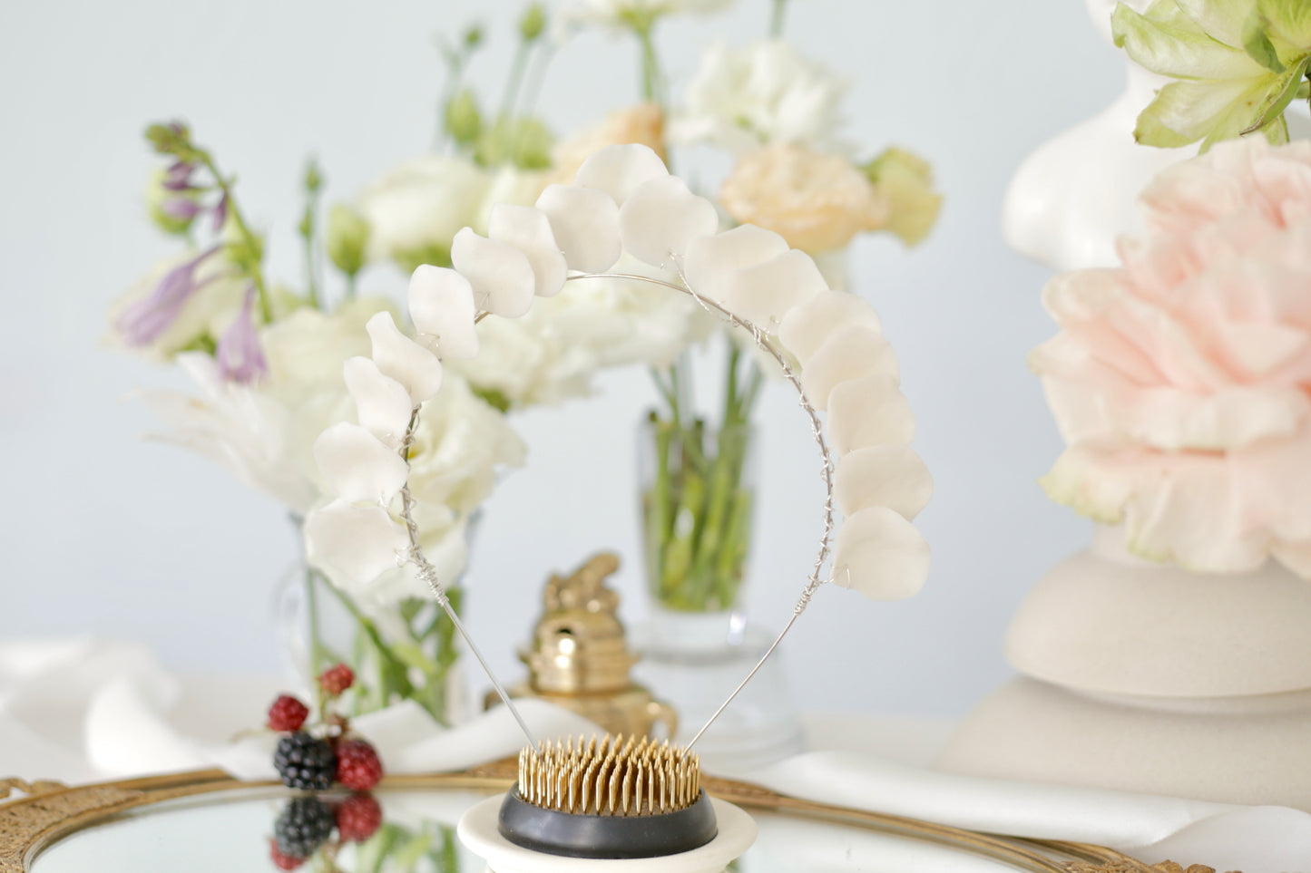 Elegant bridal headdress for wedding