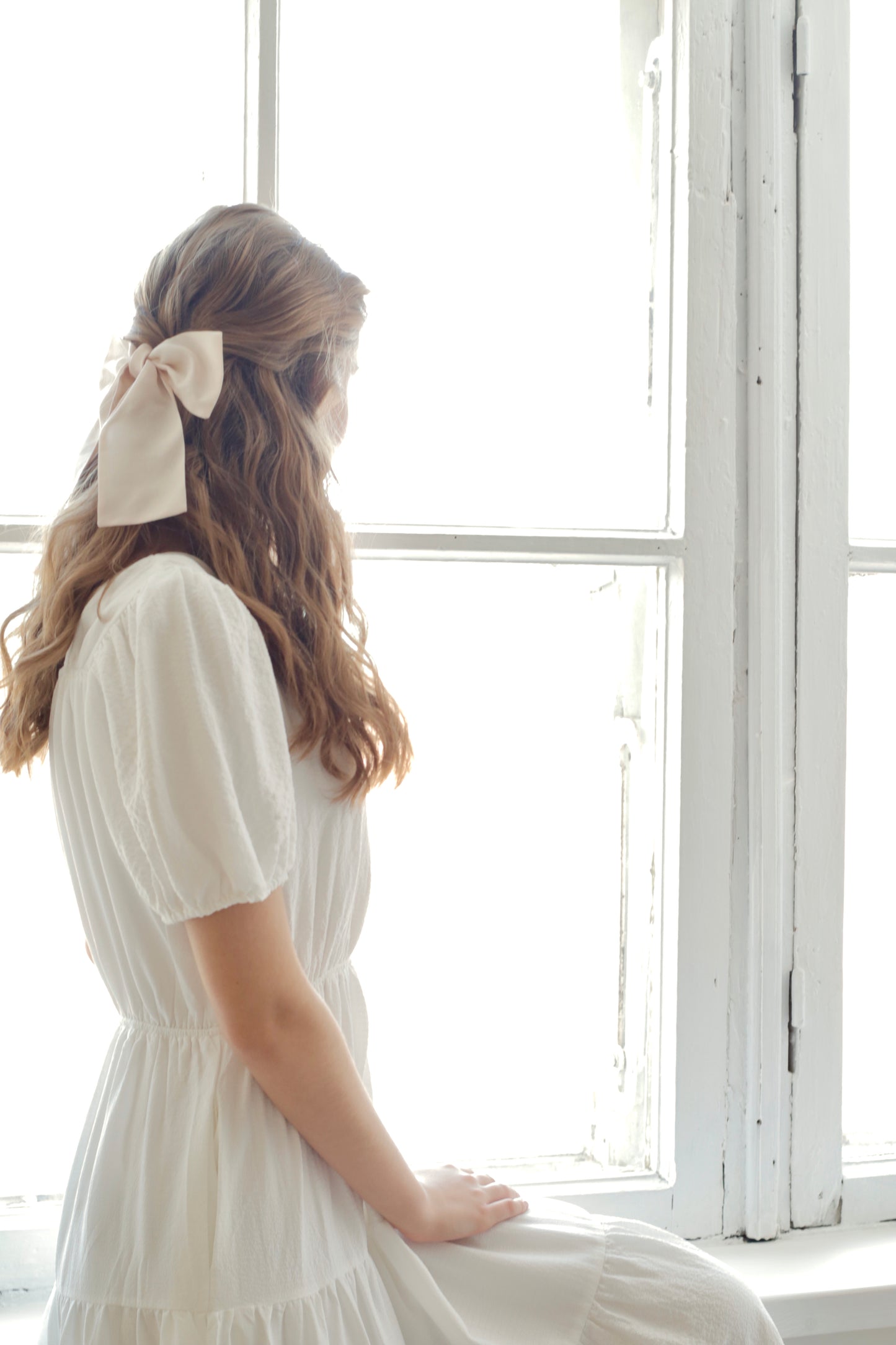 Big hair bow from organic silk