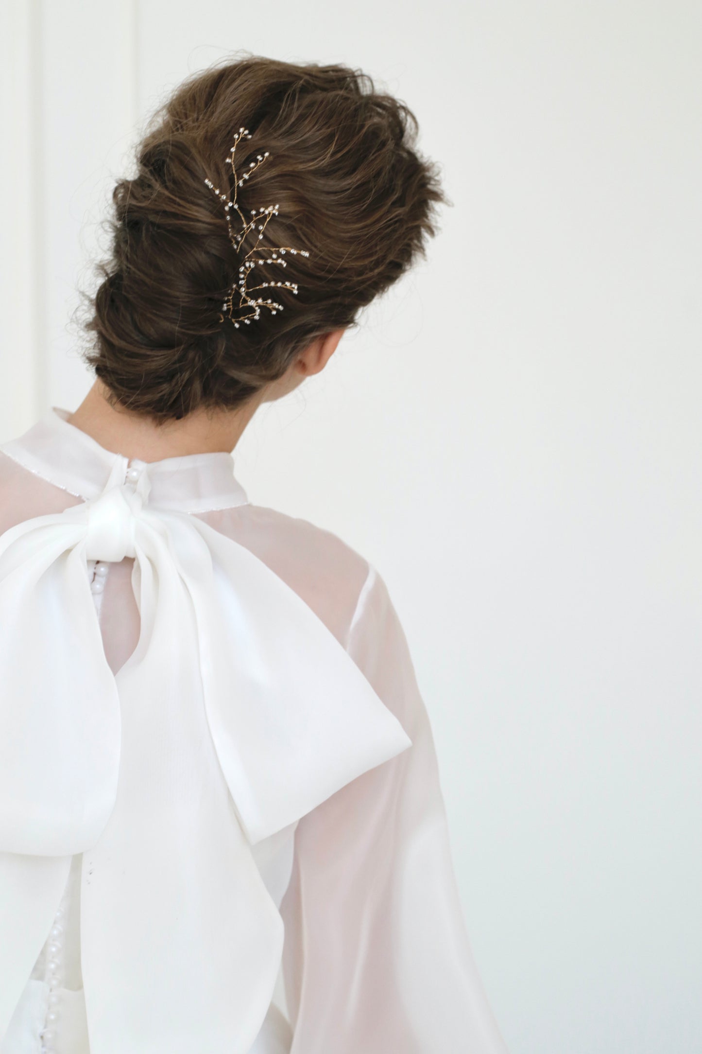 Wedding headwear with beads