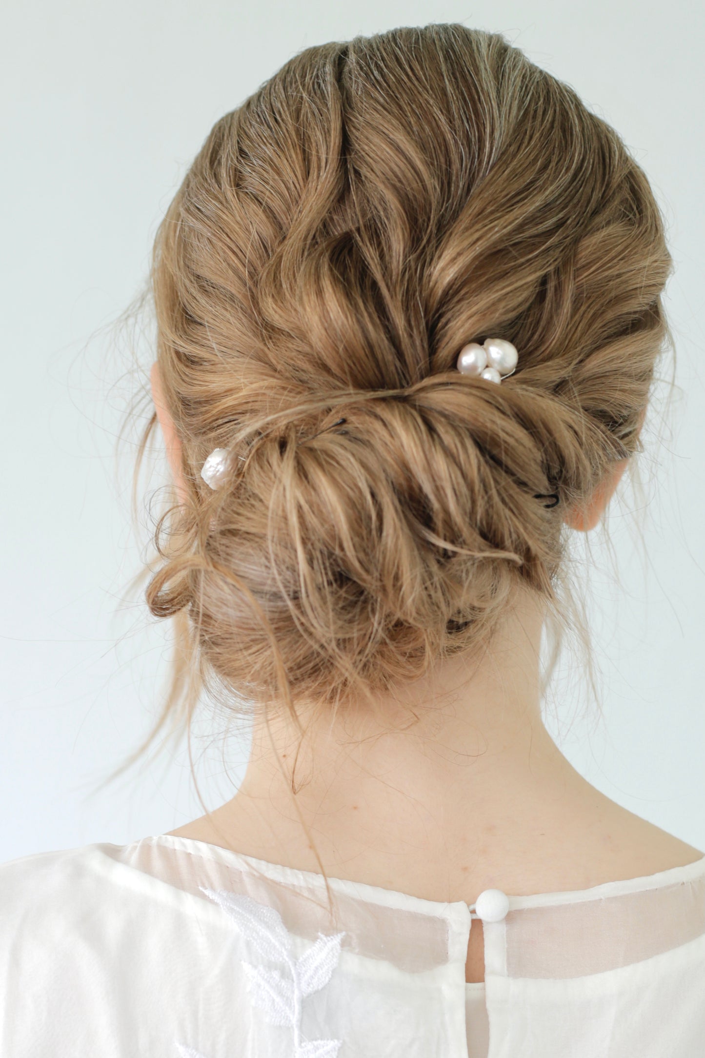 Designer wedding head piece with pearls