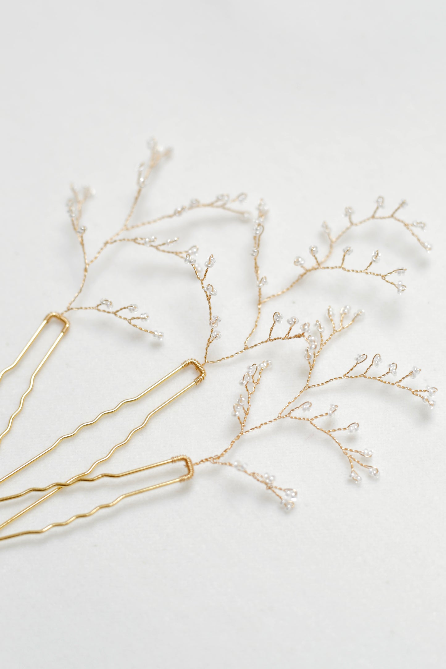 Hair pins for bridal hairstyle