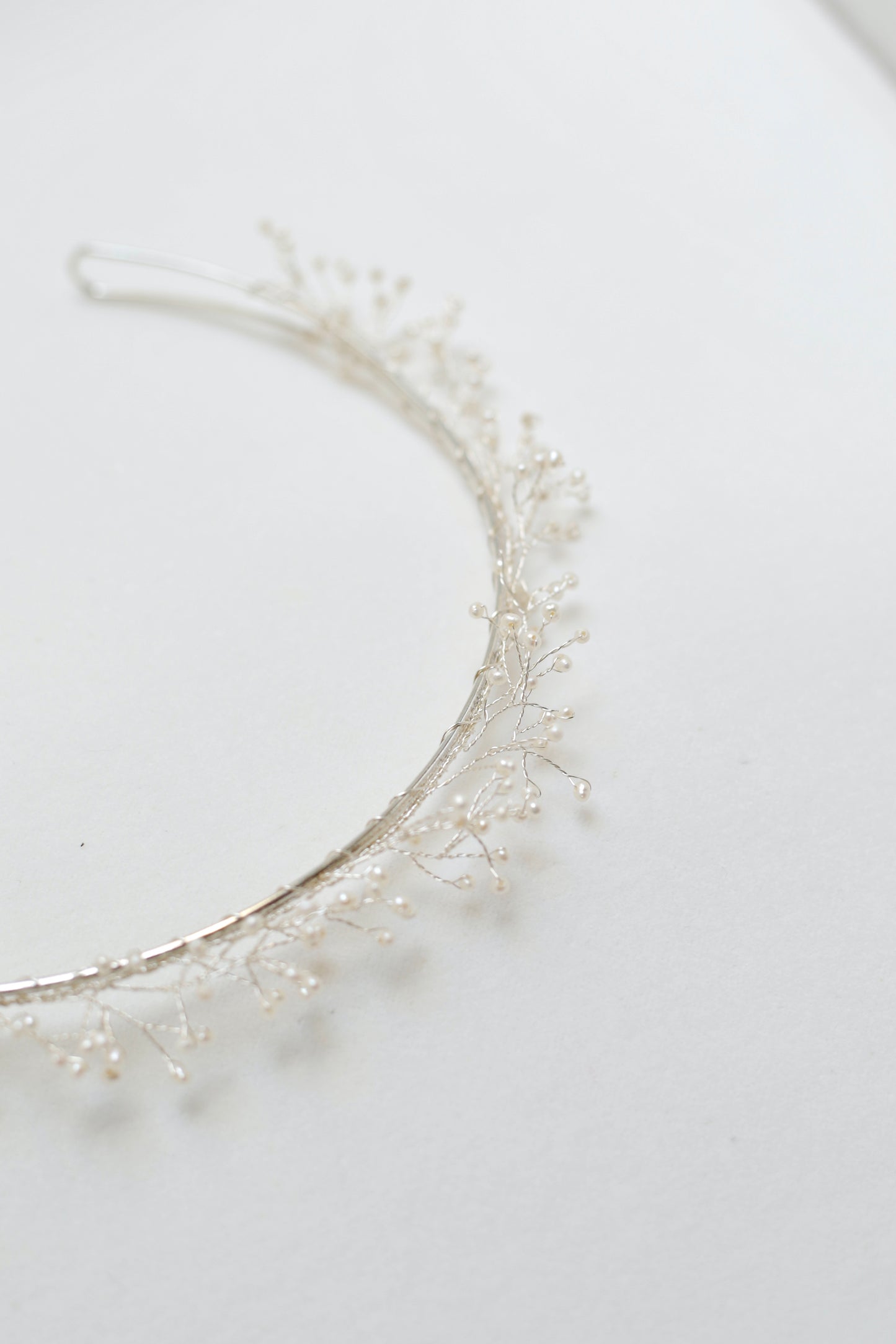 Pearl hair accessories crown