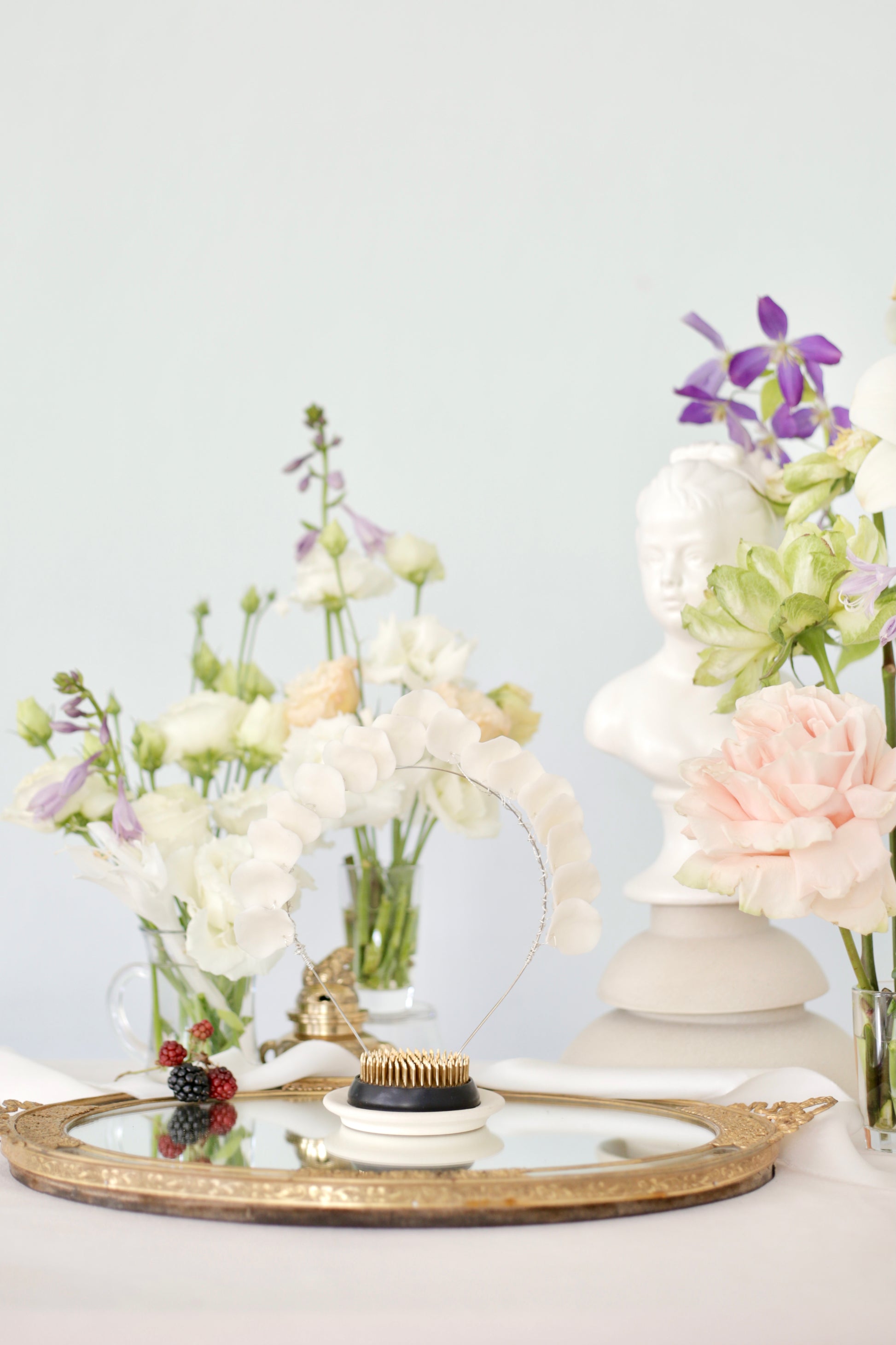 greek goddess headdress in white