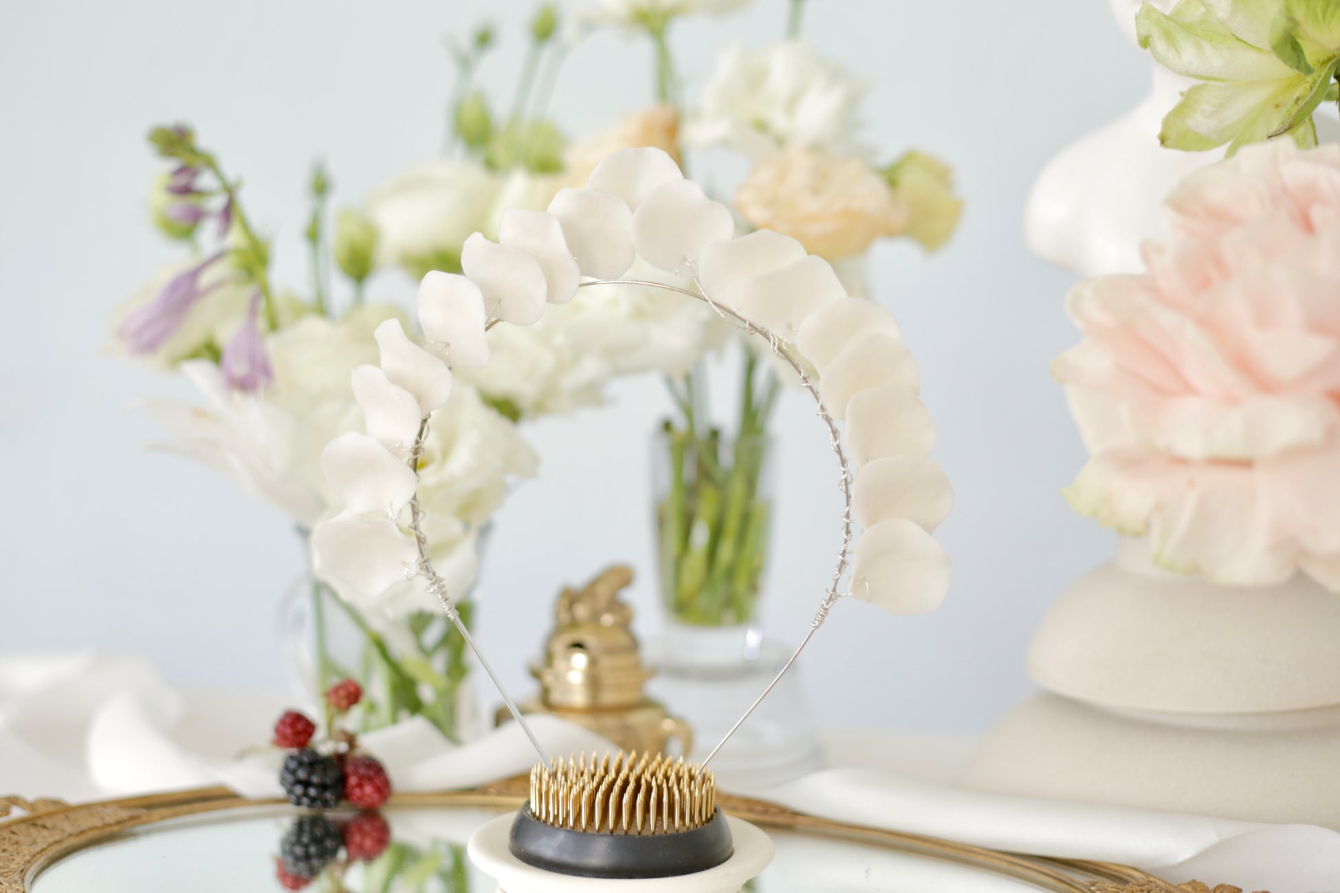 Elegant bridal headdress for wedding