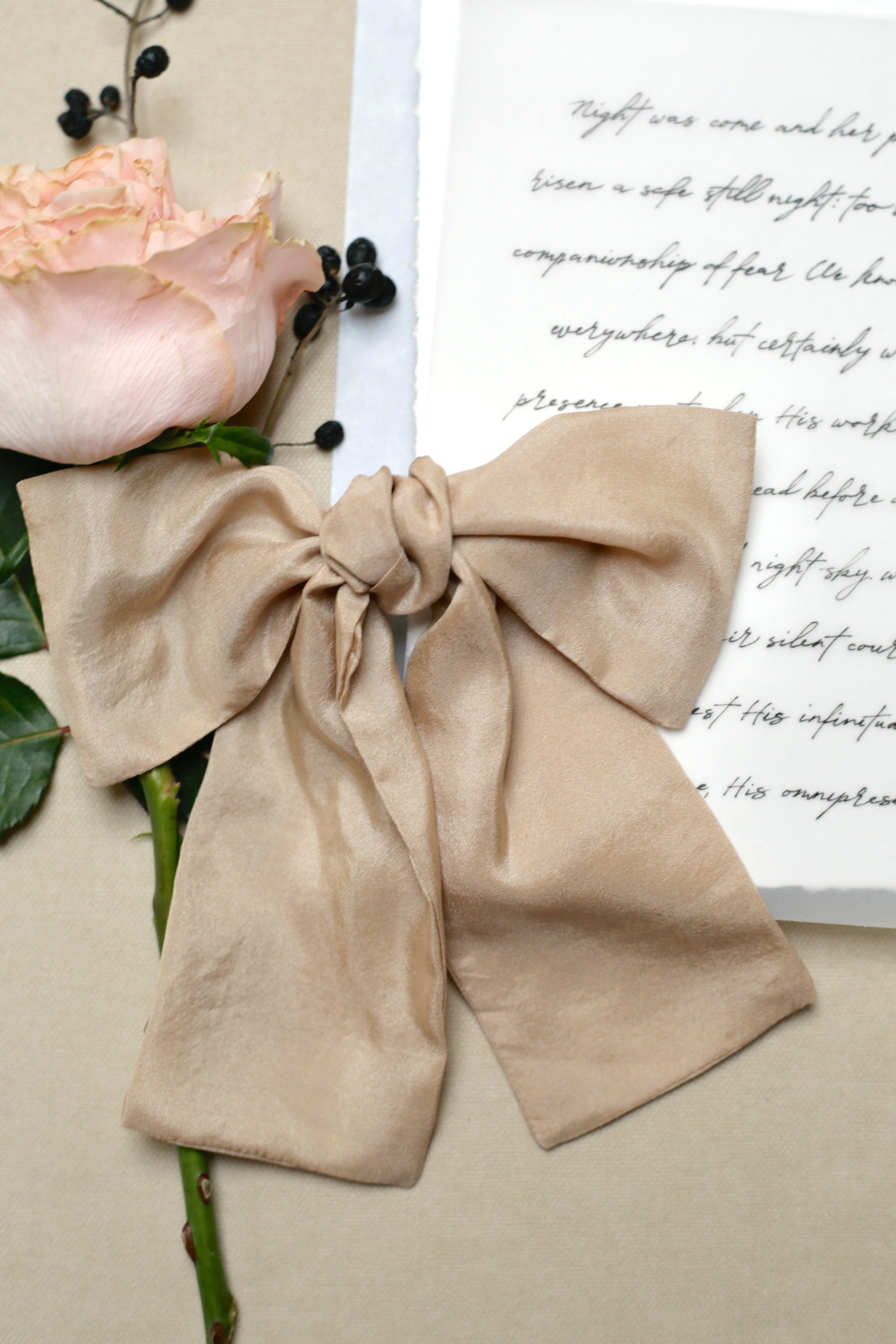 Organic silk hair accessories