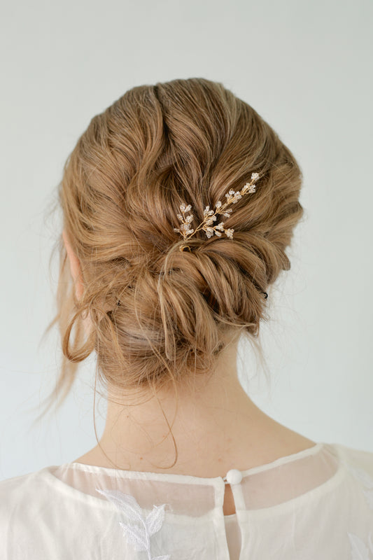 Beaded hair vine for wedding hair style