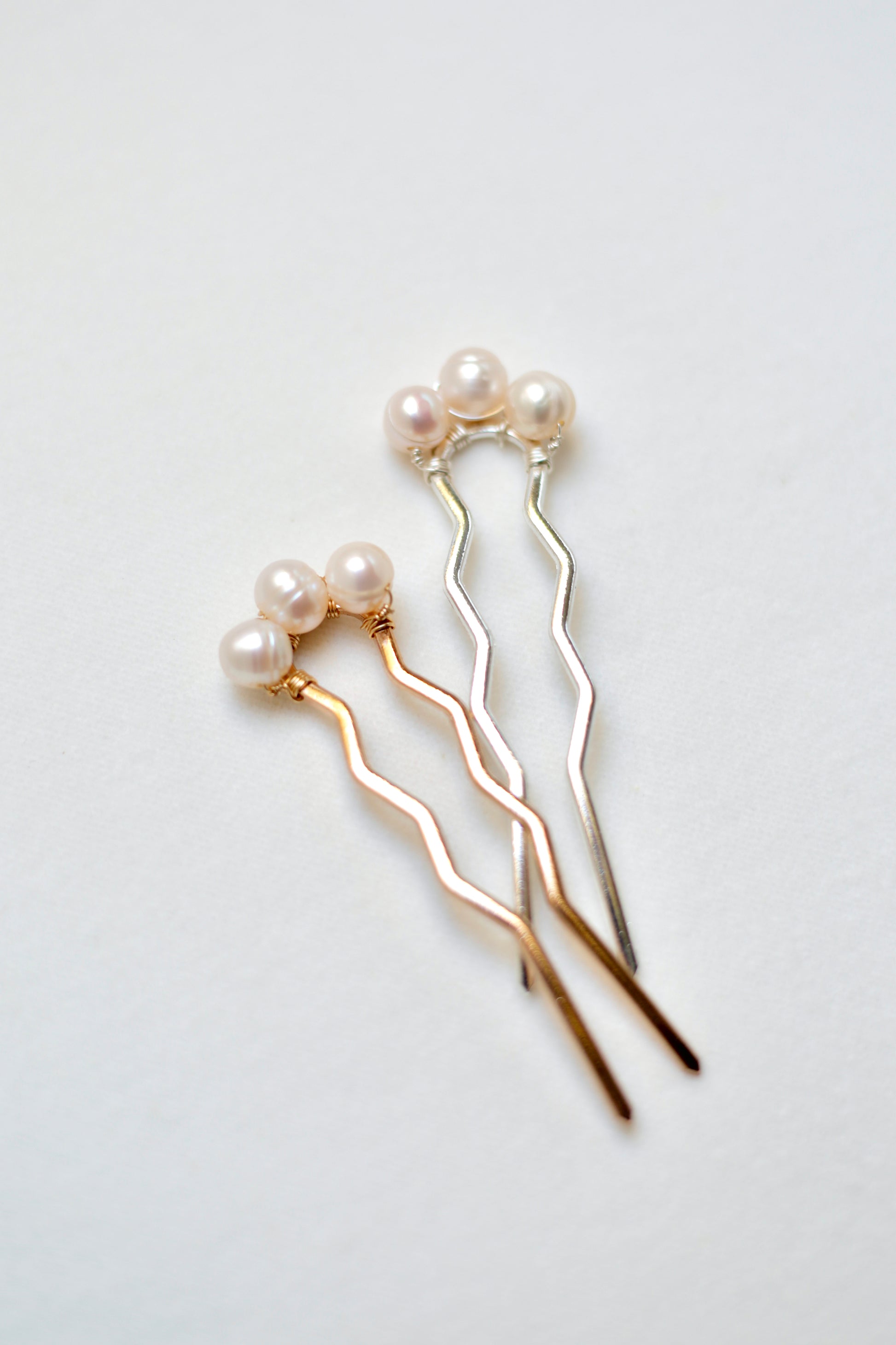 Headpiece with natural pearls at JUKUL