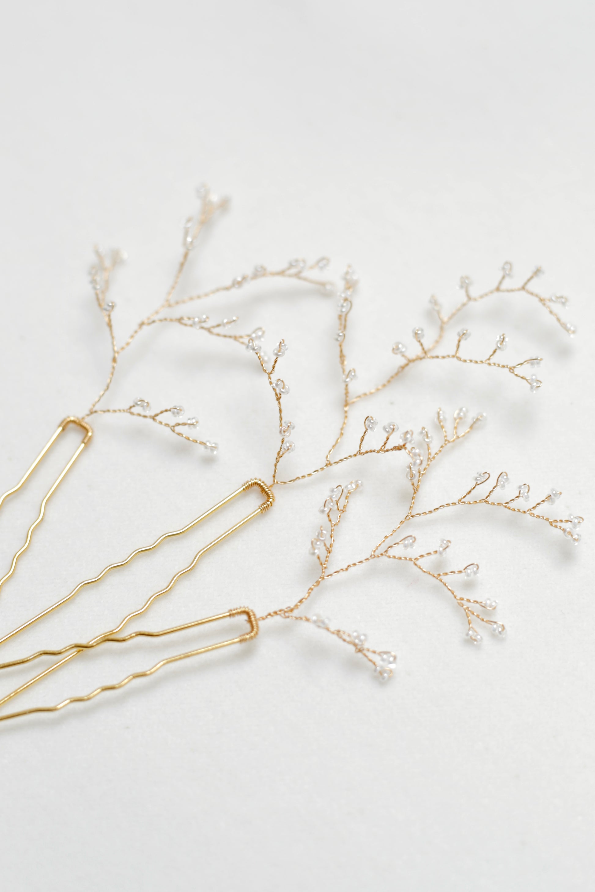 Hair pins for bridal hairstyle