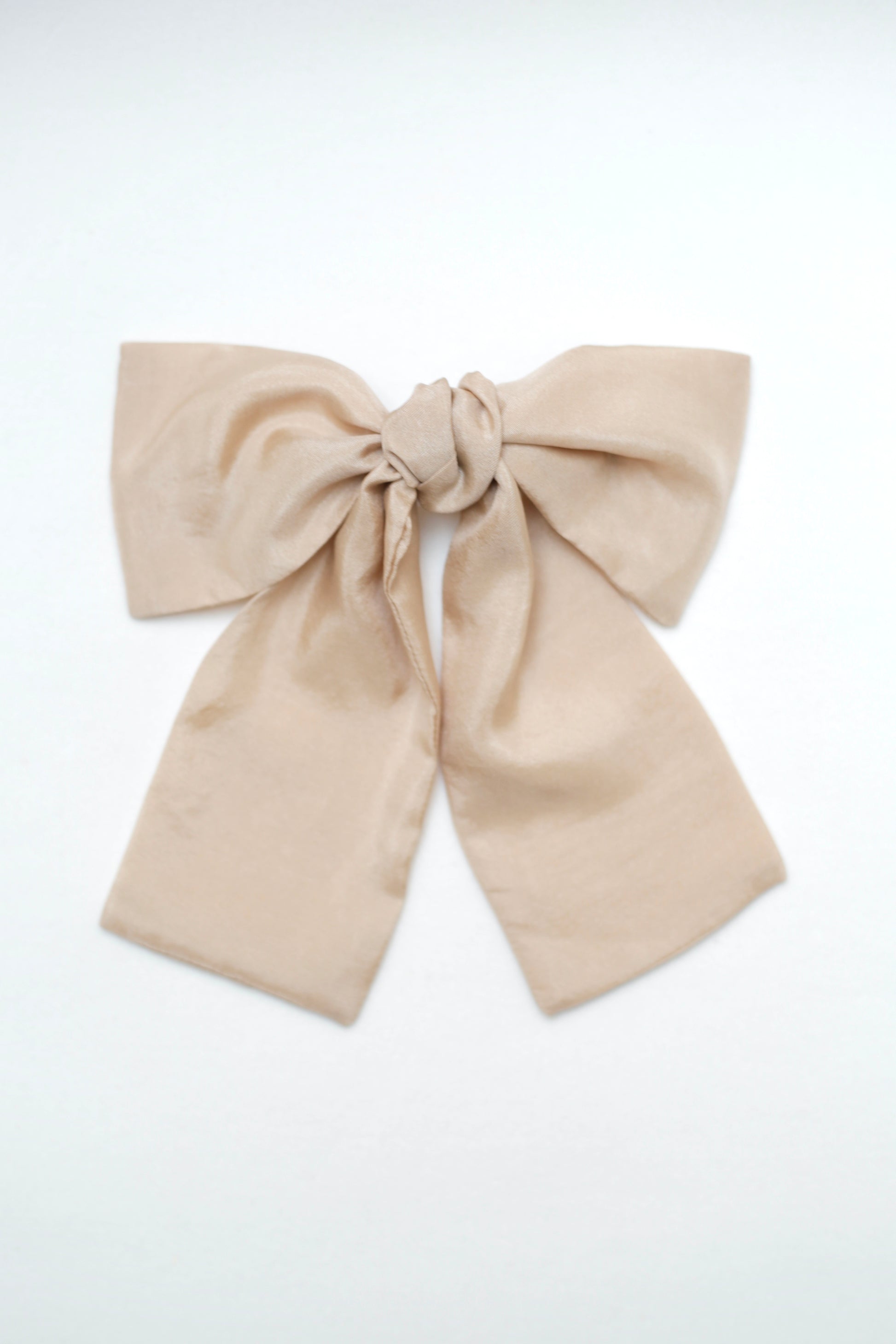 Brown silk hair bow for bride
