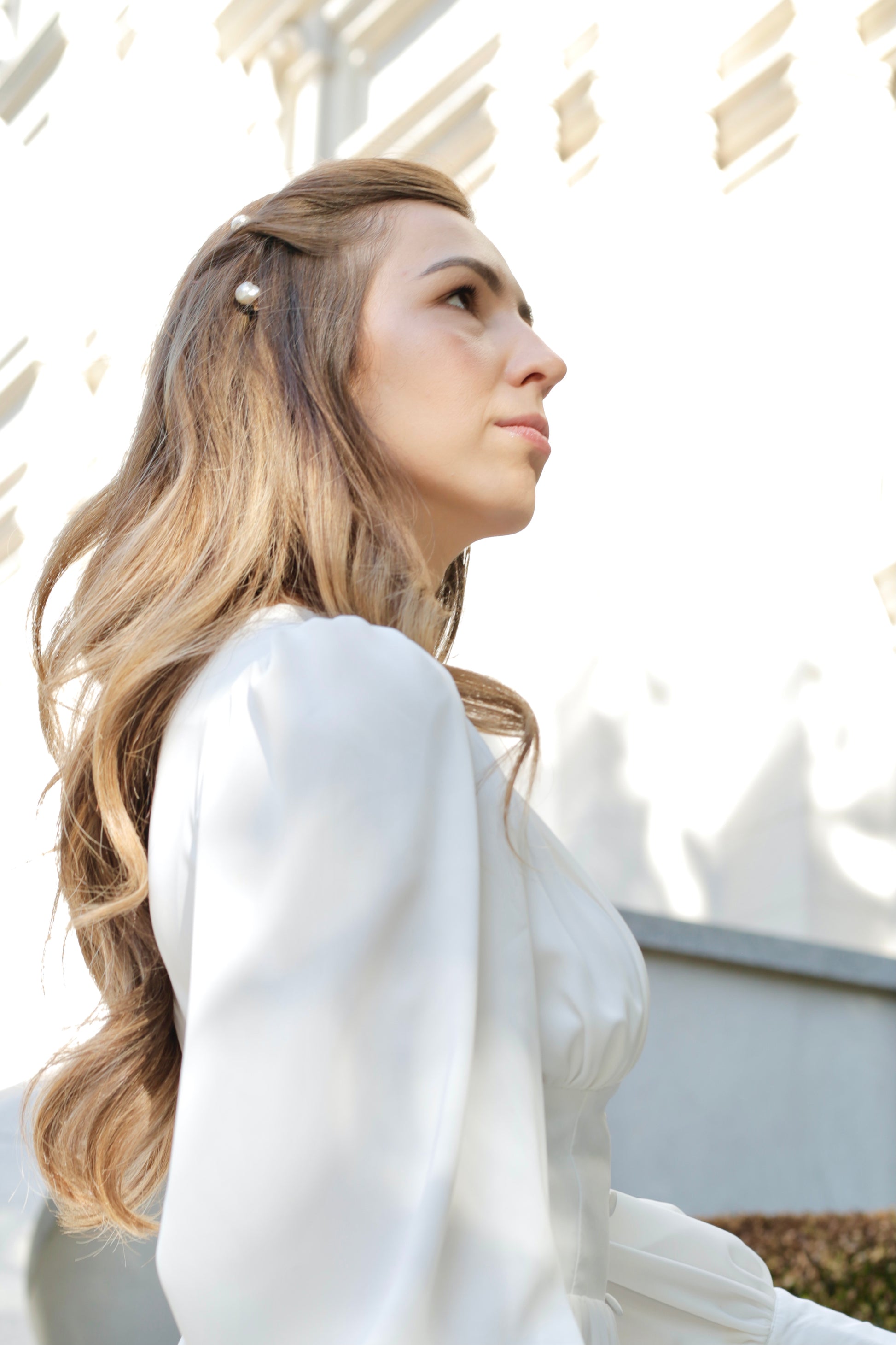 Classic wedding headpiece with pearls